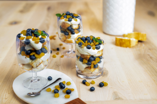 Sun-Maid's Blueberry & Lavender Cheesecake Trifle